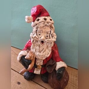 Whimsical Santa Hand-Scultured by Peggy Foster